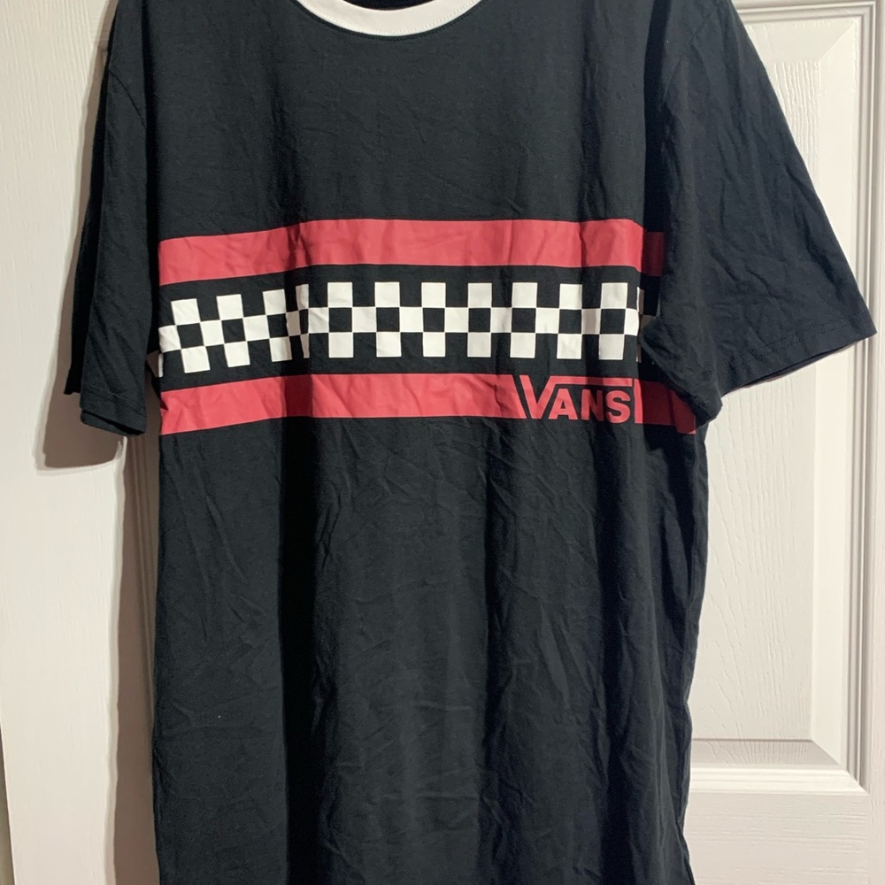 Vans Black and Red Short Sleeve Tee like new